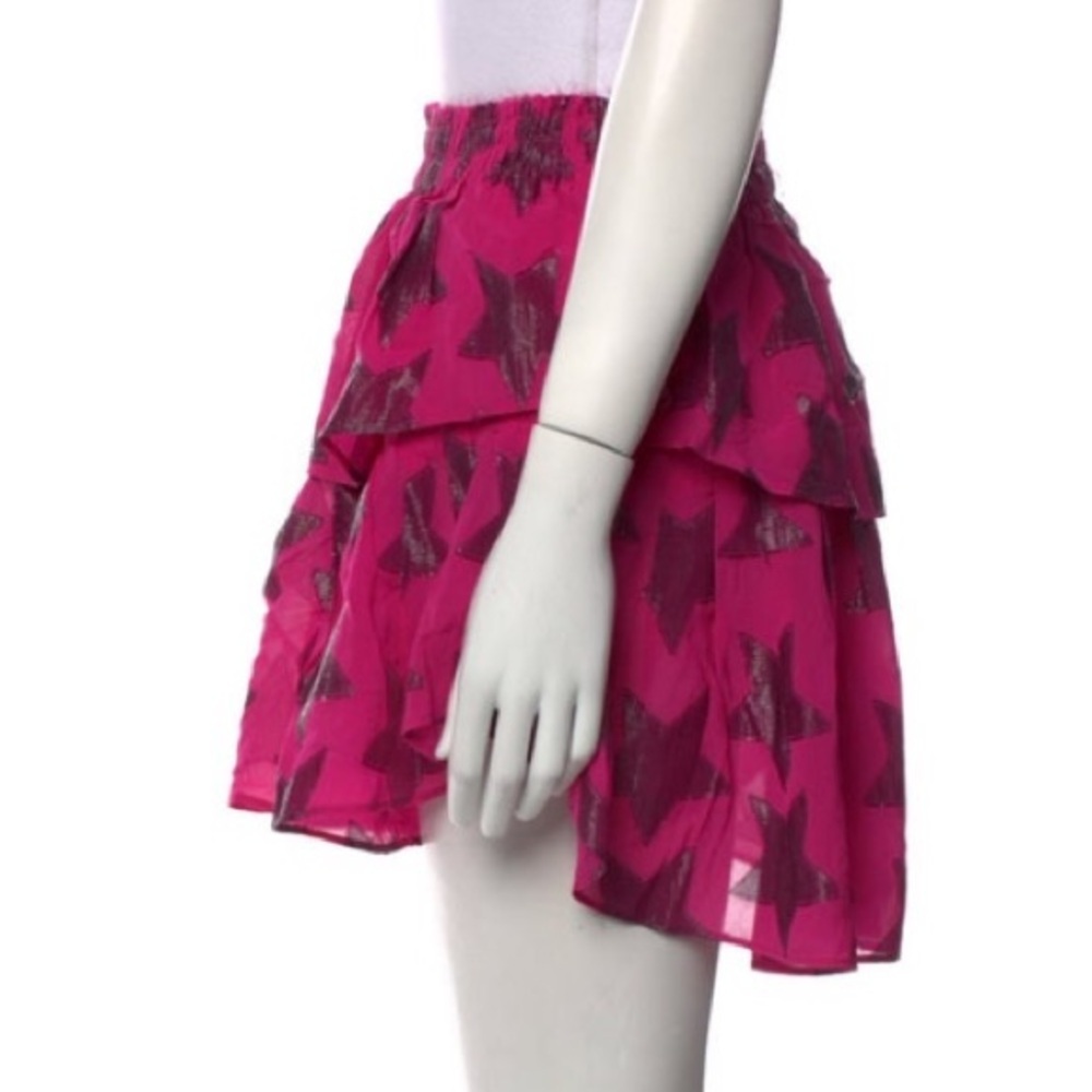 Pink LoveShackFancy Star Patterned Layered Skirt - image 2